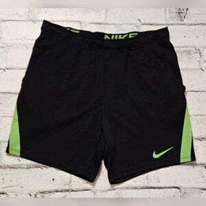 Nike Black and Green Men's Athletic Shorts